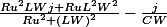 \frac{Ru^2LWj+RuL^2W^2}{Ru^2+(LW)^2}-\frac{j}{CW}